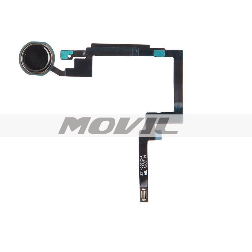 Home Button Key Flex Cable Finger Touch Assembly Replacement Part for Ipad Mini 3 (Black)
